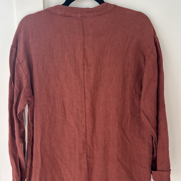 NWT Zara The Veronica Linen jumpsuit In Terracotta Size S - Picture 6 of 10